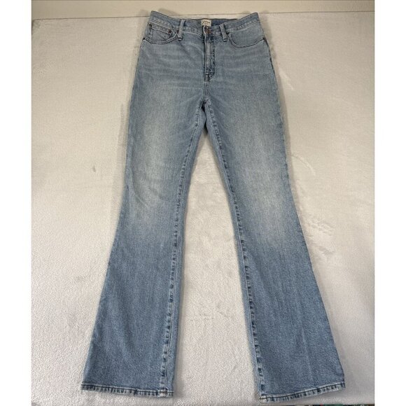 J.Crew Skinny Flare Jeans High-Rise Re-imagined Denim Blue Y2K Women's Sz 29 T - Picture 1 of 11
